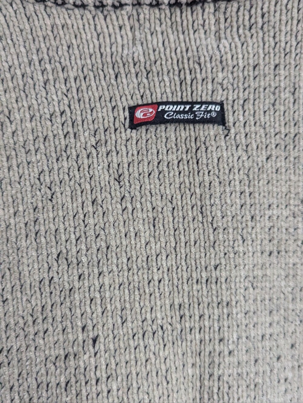 Point Zero Men's Gray Quarter-Zip Knit Sweater Size S - Picture 4 of 5